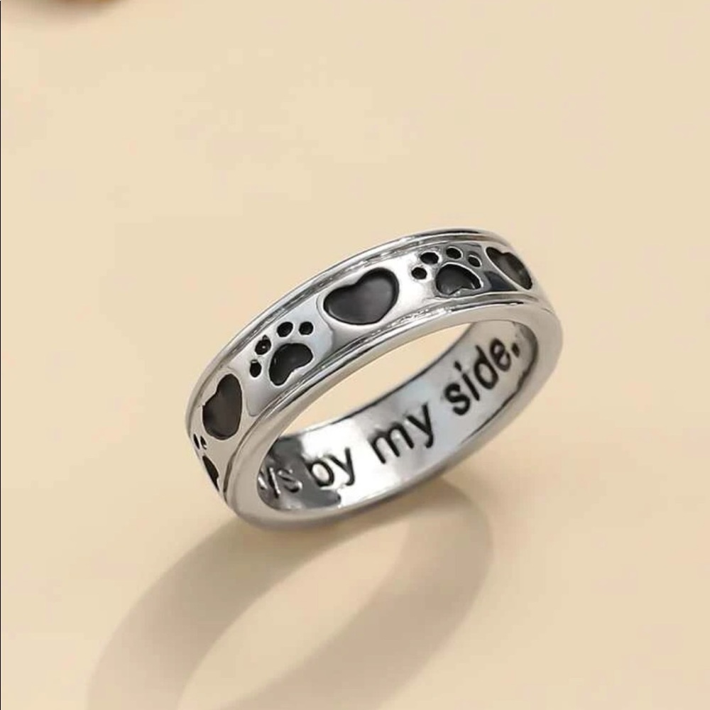 Antique Style Silver Dog Ring